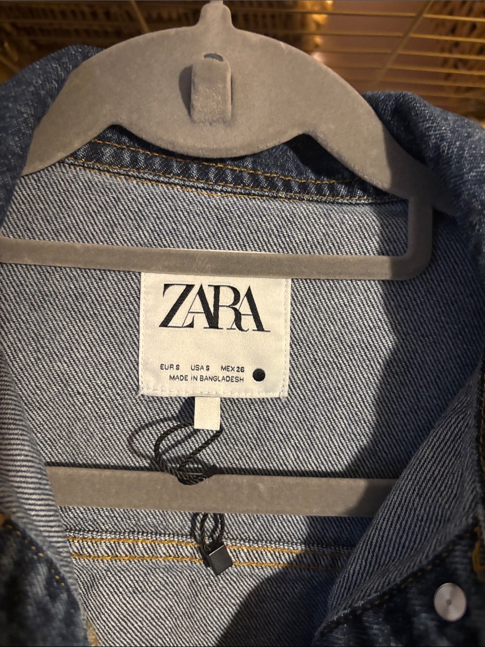 Zara Indigo Denim Long-Sleeve Shirt Dress with Self-Tie Belt - Picture 2 of 3